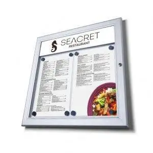 Bacheca porta menù da esterno 2xA4 a LED - immagine 2