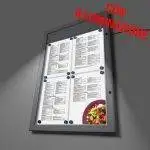 Bacheca porta menù da esterno formato 4xA4 con illuminazione LED