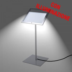 Bacheca autoportante per esterno f.to 2xA4 con illuminazione LED