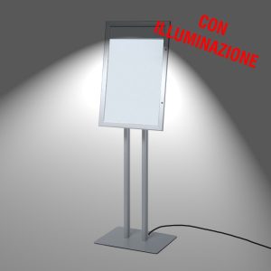 Bacheca autoportante per esterno f.to 4xA4 con illuminazione LED