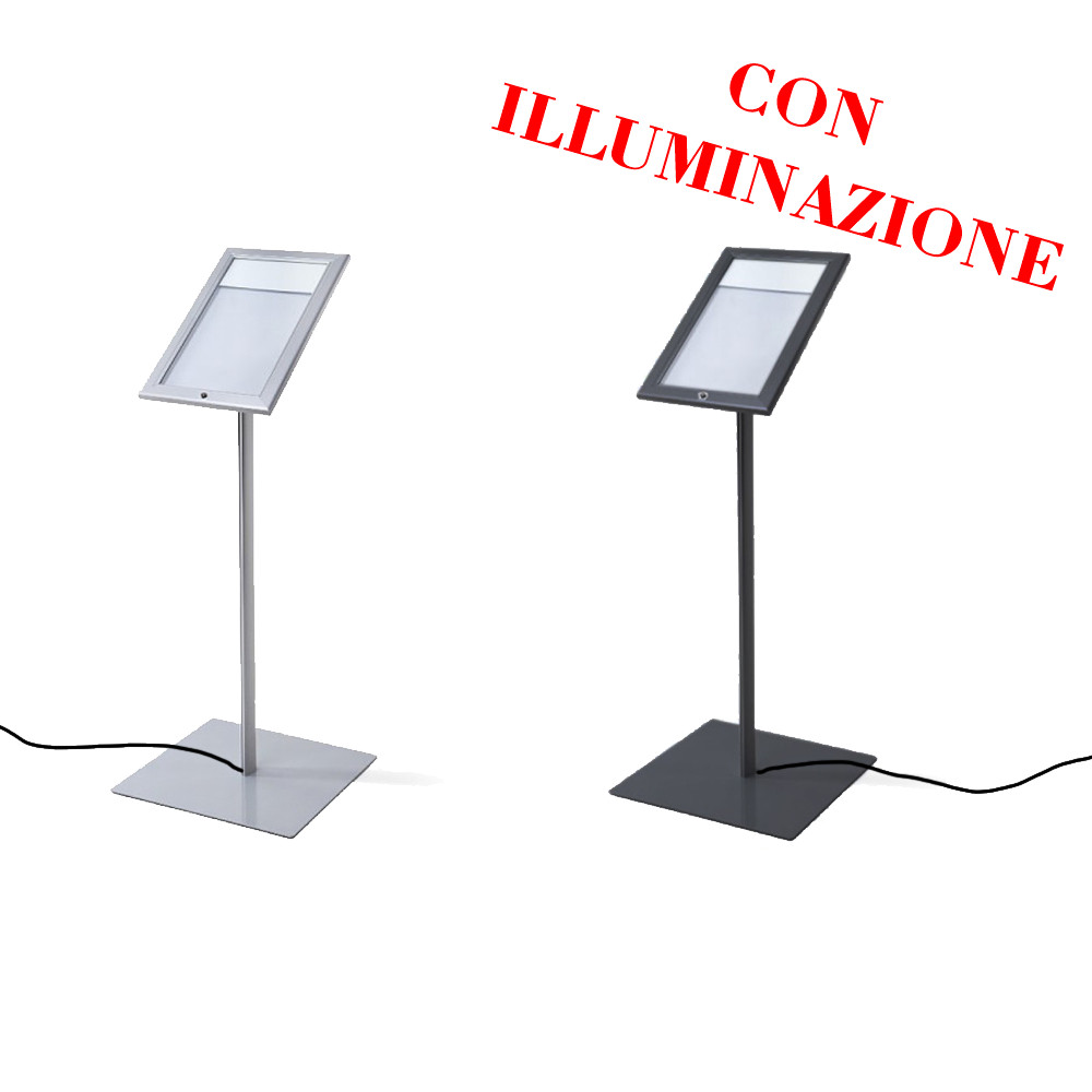 Bacheca autoportante per esterno f.to A4 con illuminazione LED