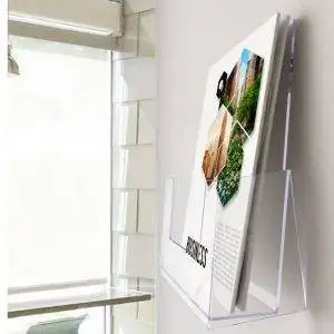 Table and wall stand brochure holder with 4 pockets A4 format - Economy Line - Image 2