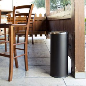 Cestino gettacarte con coperchio conico con foro- capacità 12 L - immagine 2