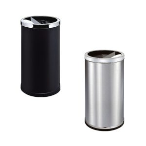 Cestino con coperchio posacenere e gettacarte - capacità 52 L - immagine 1