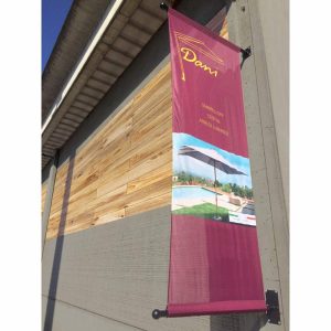 Porta banner a bandiera da esterno da parete o per pali - immagine 2