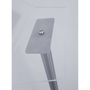 Piastrina rinforzo per espositore da terra con porta messaggio A4 inclinato