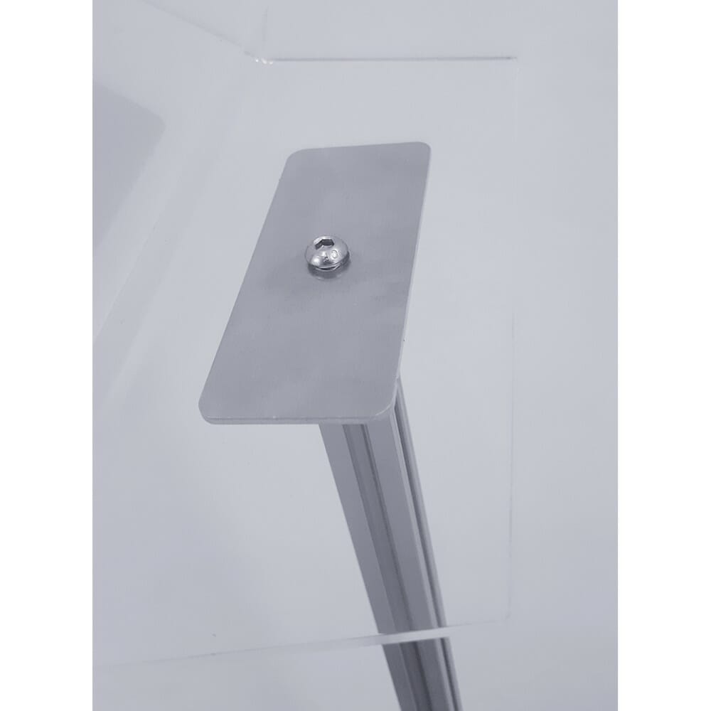 Piastrina rinforzo per espositore da terra con porta messaggio A4 inclinato