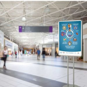 Kit di 5 poster in carta con norme igienico sanitarie - immagine 2