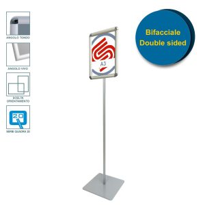A3 Double sided snap frame floor standing QUADRA SERIES - Image 1