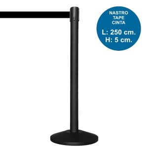 Marqueur de colonne NOIR avec ruban de 2.5 mètres