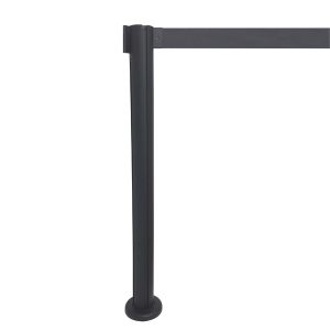 outdoor black marking-path barrier post with 3 meter tape and crossbar - Image 12