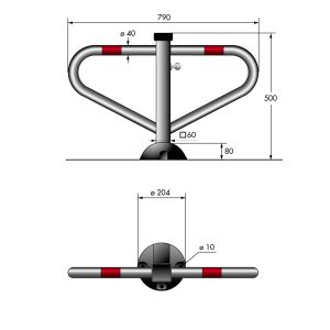 Dissuasore manuale di parcheggio L-79 - immagine 4