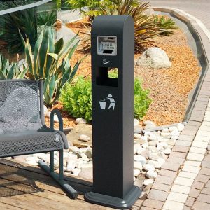 Posacenere autoportante bifacciale con cestino - capacità 10 L – Image 2