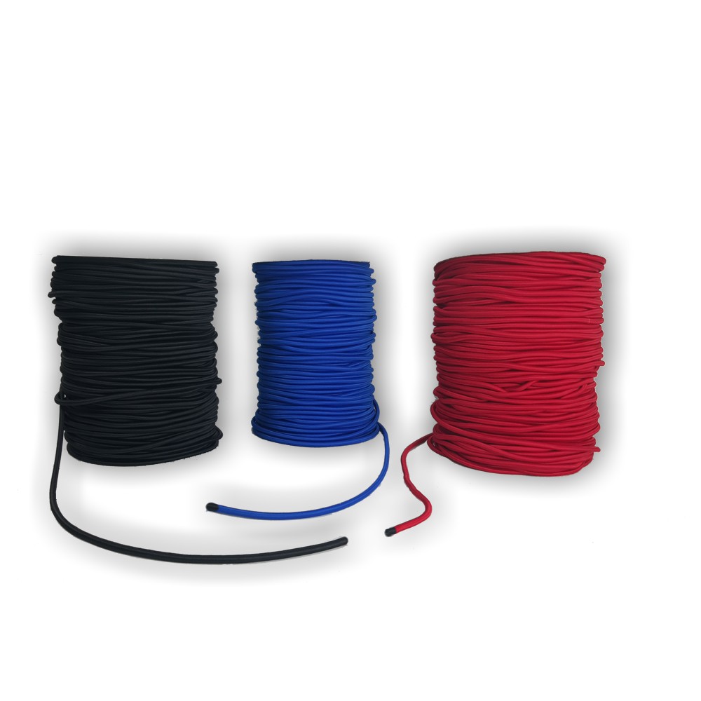 Cordino elastico nero rosso blu per colonnine segnapercorso di delimitazione