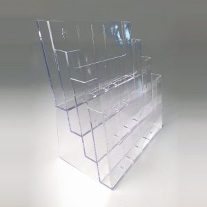 Portadepliant da banco 12 tasche 1/3 di A4 su 4 livelli con inserto removibile - Image 2