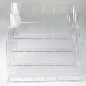 Portadepliant da banco 12 tasche 1/3 di A4 su 4 livelli con inserto removibile - Image 3