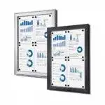 Bacheca da interno ed esterno con fondo magnetico in acciaio bianco formato disponibile in varie misure in grigio silver e gotico