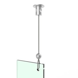 Kit di fissaggio a soffitto per pannelli porta messaggio - immagine 1