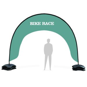 Bandiera pubblicitaria ad arco completa di stampa - immagine 1