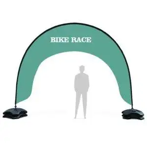 Bandiera pubblicitaria ad arco completa di stampa