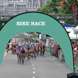 Bandiera pubblicitaria ad arco completa di stampa - immagine 2