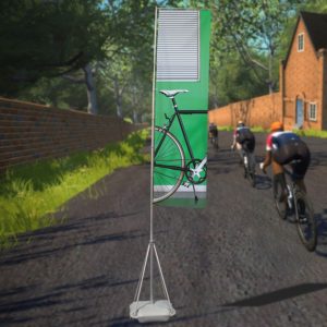 Bandiera pubblicitaria rettangolare telescopica – Image 2