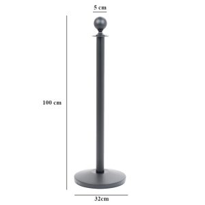 Colonnina segna percorso in ottone nero per corda misure
