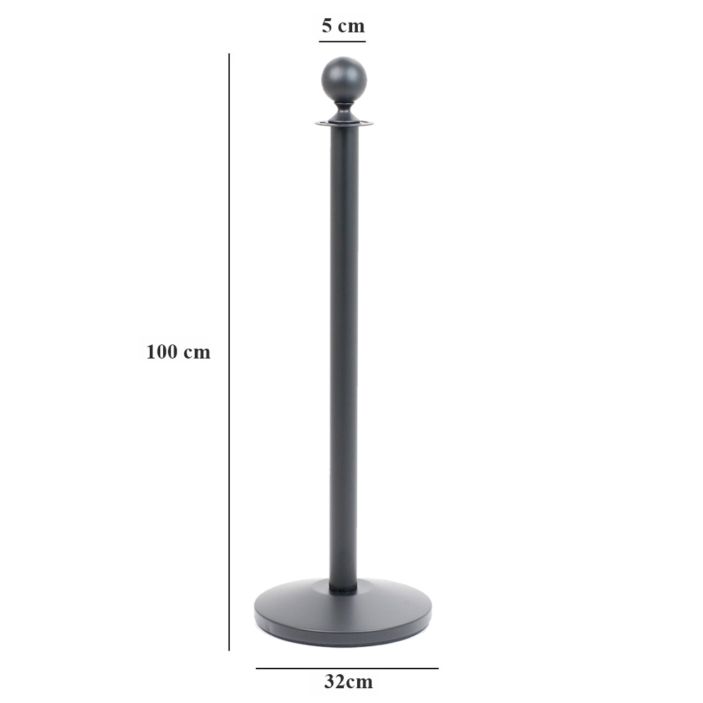 Colonnina segna percorso in ottone nero per corda misure