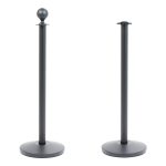 Colonnina segnapercorso theatre back in ottone per corda con e senza pomello