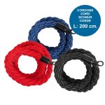 Cordone intrecciato per colonnine segnapercorso serie Theatre Black