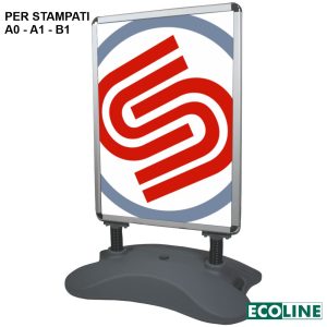 Cornice bifacciale con base zavorrabile e molle antivento - ECOLINE - immagine 1