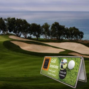 Espositore porta banner a cavalletto COMPLETO DI STAMPA - immagine 2