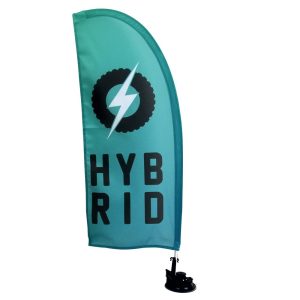 Bandiera pubblicitaria con ventosa COMPLETA DI STAMPA - immagine 1