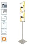 Cornice a scatto autoportante 3xA3 monofacciale bifacciale verticale orizzontale angolo vivo tondo profilo 30 1