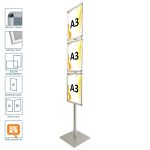 Cornice a scatto autoportante 3xA3 monofacciale bifacciale verticale orizzontale angolo vivo tondo profilo 30 2