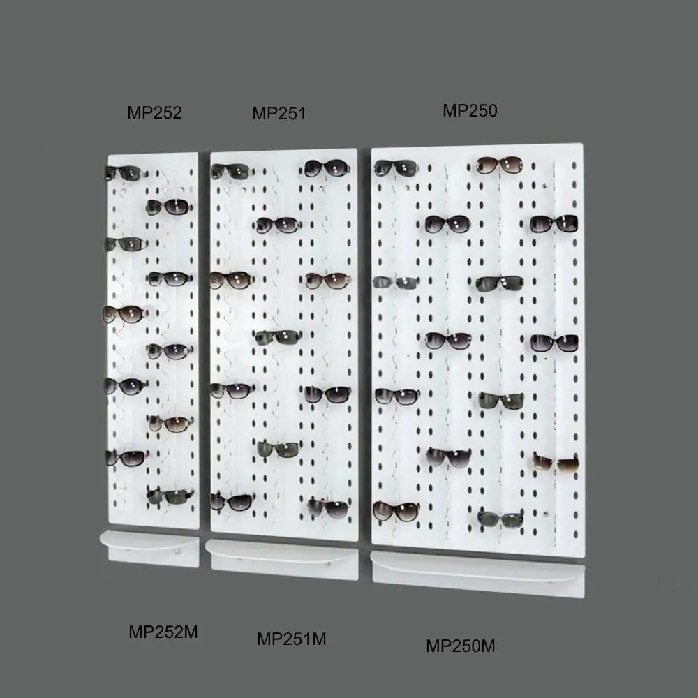 Espositori per occhiali da parete in opalino bianco