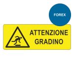Cartello segnaletica forex attenzione gradino 333x125