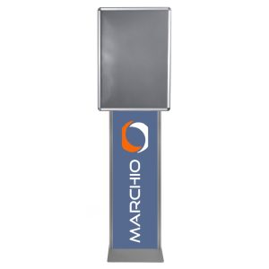 Cornice a scatto autoportante 50x70 monofacciale bifacciale con pannello personalizzato