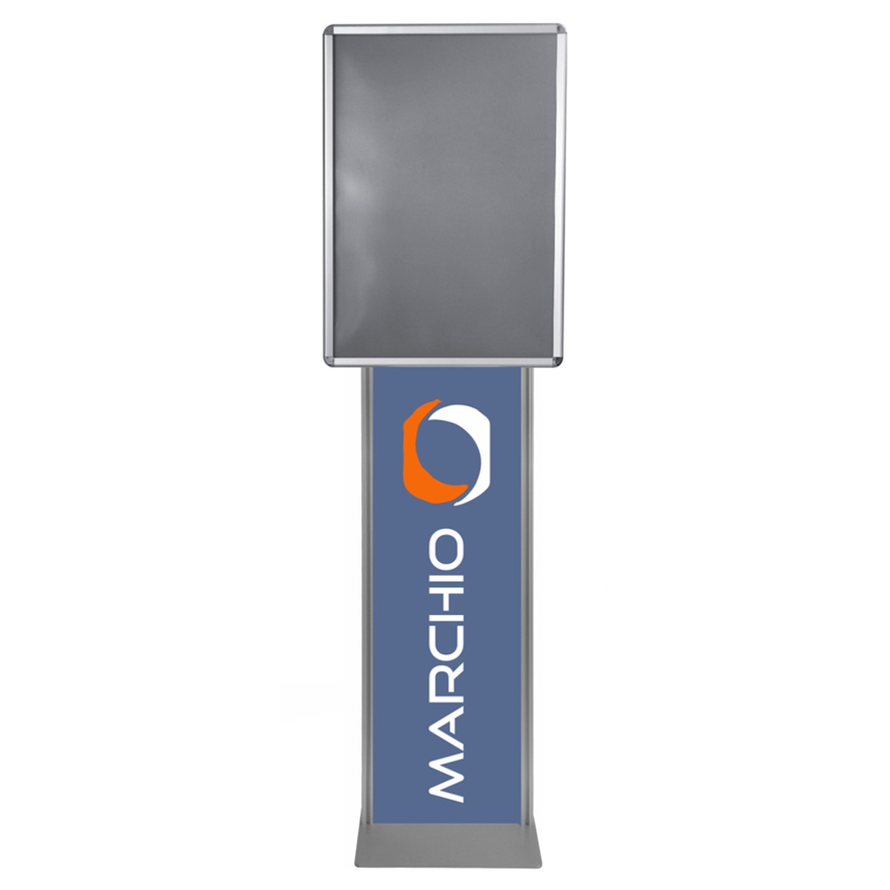 Cornice a scatto autoportante 50x70 monofacciale bifacciale con pannello personalizzato