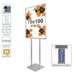 Cornice a scatto autoportante 70x100 monofacciale bifacciale verticale angolo tondo frame 32