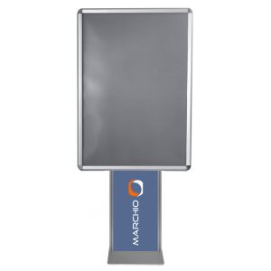 A0 Self-supporting vertical snap frame with rounded corners, single-sided and double-sided, 32 customized