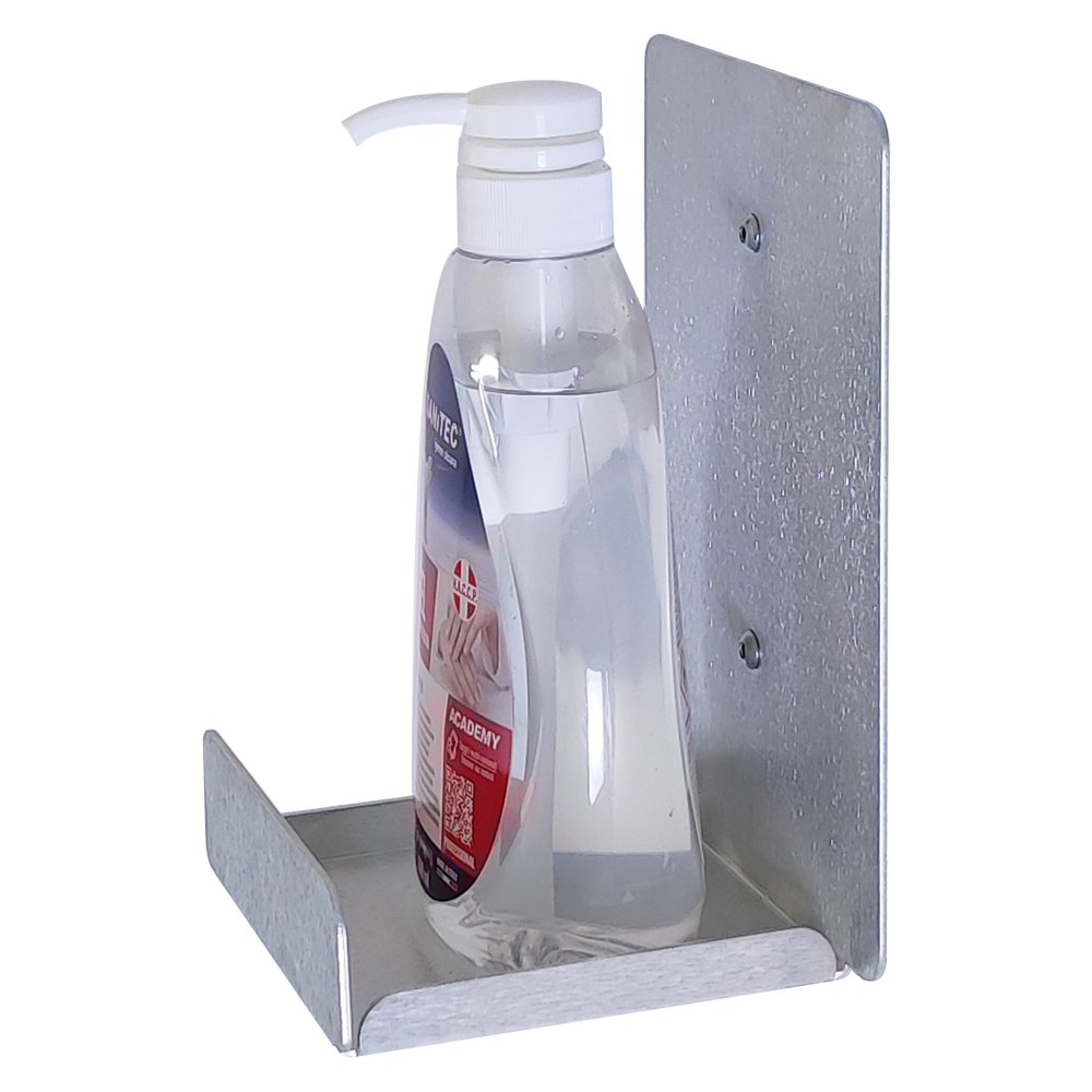 Espositore in alluminio porta dispenser disinfettante sapone da parete 2