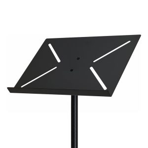 Leggio in metallo nero e ripiano reggi libro A3 orizzontale dettaglio