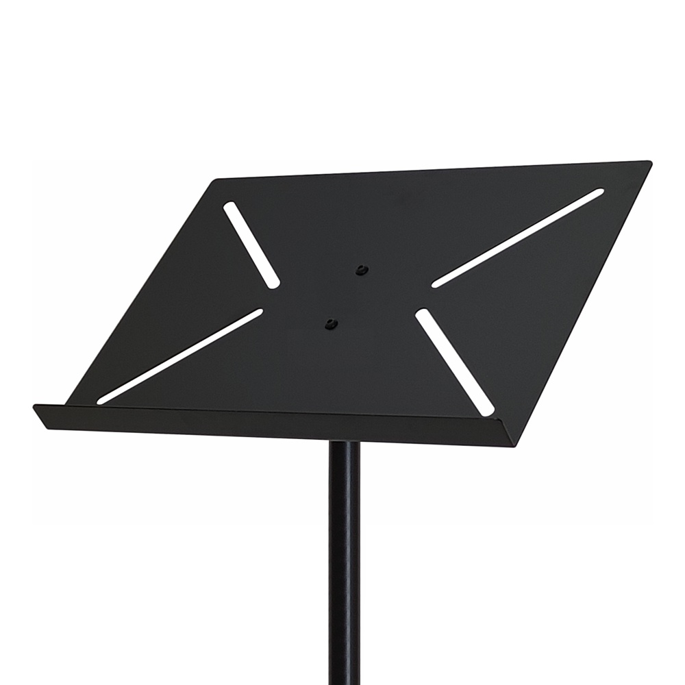 Leggio in metallo nero e ripiano reggi libro A3 orizzontale dettaglio