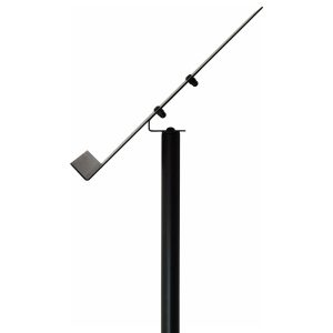 Leggio in metallo nero e ripiano reggi libro A3 orizzontale vista laterale 2