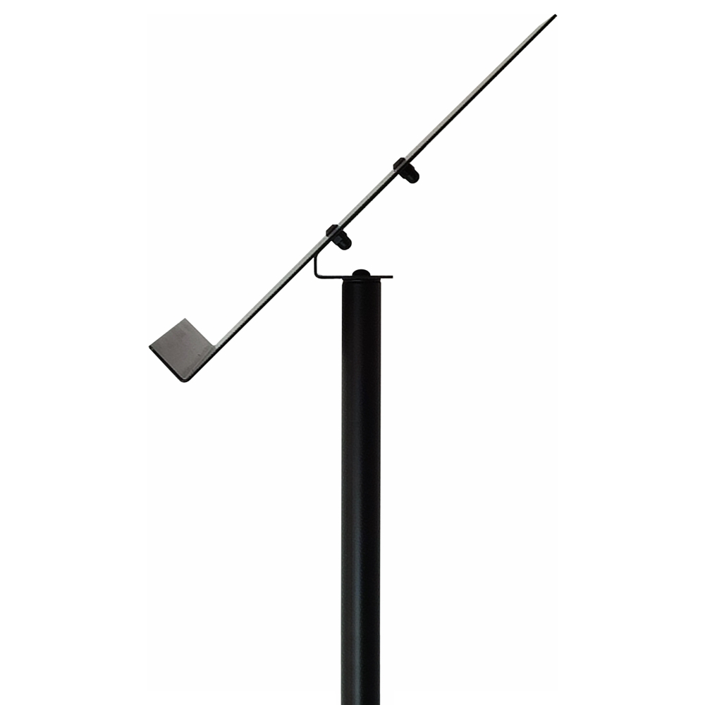 Leggio in metallo nero e ripiano reggi libro A3 orizzontale vista laterale 2