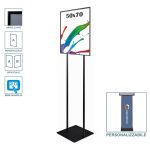 Cornice a scatto autoportante 50x70 interamente nera monofacciale bifacciale angolo vivo con pannello personalizzabile