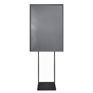 Cornice a scatto autoportante 70x100 interamente nera monofacciale bifacciale angolo vivo 2