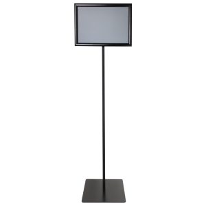 Cornice a scatto autoportante A3 interamente nera monofacciale bifacciale orizzontale angolo vivo