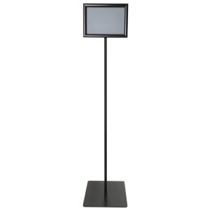 Cornice a scatto autoportante A4 interamente nera monofacciale bifacciale orizzontale angolo vivo